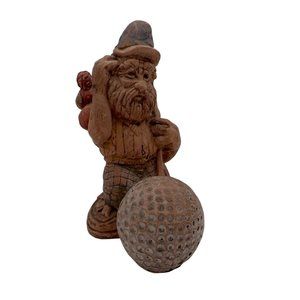 Santa Golfer Figurine Clay Figure 4.5" Les Girls Gifts Collectible Souvenir
